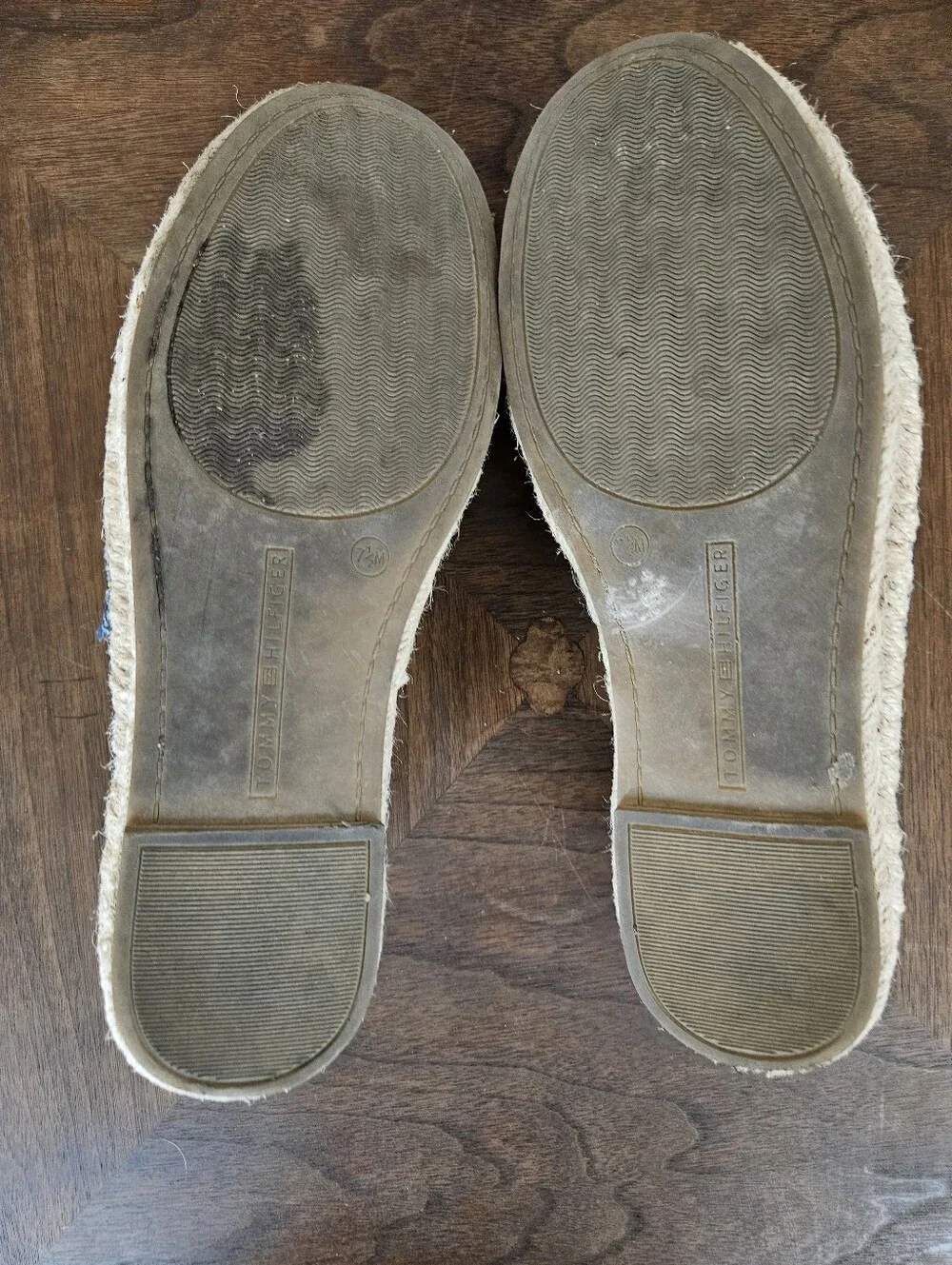 Tommy Hilfiger Women's Blue White Striped Espadrille Flats Slip On Shoes 7.5 M - Picture 11 of 14